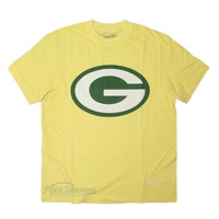 Green Bay Packers NFL Vintage Classic Big Logo T-shirt TEE Football League by Mitchell & Ness