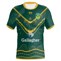 Australian Kangaroos ARL 2024 Men's Training Jersey Indigenous Rugby League By Classic