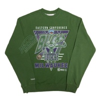 Milwaukee Bucks Retro Classic Crew Long Sleeve Sweatshirt by Mitchell & Ness