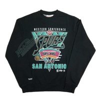 San Antonio Spurs Retro Classic Crew Long Sleeve Sweatshirt by Mitchell & Ness