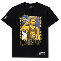 Golden State Warriors Steph Curry Vintage NBA T-Shirt Black by Mitchell & Ness