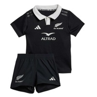 All Blacks 2024/25 Infant Home Jersey & Short Set Rugby Union by adidas
