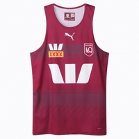 Queensland Maroons 2025 Men's Training Singlet State of Origin NRL Rugby League by Puma