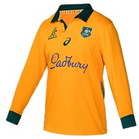 Wallabies Official Mens 2025 Traditional Long Sleeve Jersey Rugby Union by Asics
