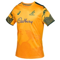 Wallabies 2025 Men's Match Day Warm Up Tee T-Shirt Rugby Union By Asics