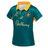 Wallabies 2025 Official Kids Youth Warm Up Jersey Rugby Union by Asics