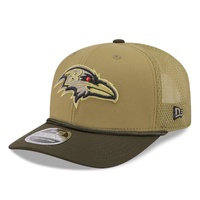 Baltimore Ravens Official 9SEVENTY NFL Salute to Service Trucker Cap Snapback By New Era