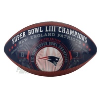 Wilson Super NFL Bowl Liii Commemorative Leather New England Patriots Championship Football (Gridiron Ball)