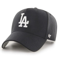Los Angeles Dodgers Black / White MVP Cap by 47 Brand - DT Snapback