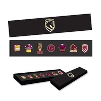 Brisbane Broncos NRL Evolution Series Collection Set Team Metal Logo Pin Badge