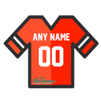 NAME & NUMBER Custom Cut Heat Press. Same colour as shown. Please note: Items with custom printing cannot be exchanged or refunded. Please allow 3 bus