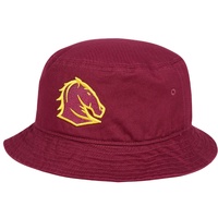 Brisbane Broncos NRL Adult Bucket Hat Rugby league By RT Headwear
