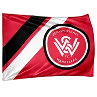 Western Sydney Wanderers Game Day Flag 85cm x 60cm (without Pole Stick)