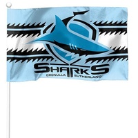 Cronulla Sutherland Sharks Rugby League NRL Kids Flag By Licensing Essentials