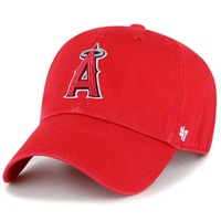 Los Angeles Angels  '47 CLEAN UP Snapback MLB Cap- Red by 47 Brand