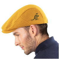 Wallabies Official Gold ‘Donegal’ Newsboy Cap Adjustable Hat Rugby Union