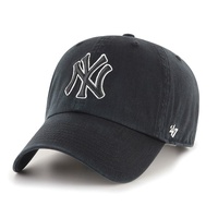 New York Yankees Cleanup Cap by 47 Brand - Black / White