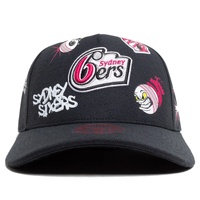 Sydney 6ers Official Adult Patch Pinch Panel Snapback Cap Big Bash League BBL By Mitchell & Ness
