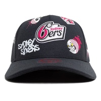 Sydney 6ers Official Kids Patch Pinch Panel Snapback Cap Big Bash League BBL By Mitchell & Ness