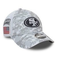 San Francisco 49ers 9FORTY Salute To Service NFL Stretch Snap Adjustable White Cap by New Era