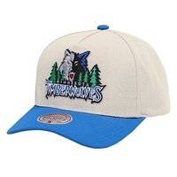 Minnesota Timberwolves Cream & Team Colour Pro Pinch Snapback NBA by Mitchell & Ness
