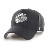 Chicago Blackhawks Black/White  MVP Cap by 47 Brand - DT NHL Snapback by 47 Brand