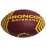 Brisbane Broncos Supporter Ball NRL Rugby League Size 5 (Full Size) by Steeden