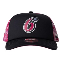 Sydney 6ers Official Adult Grunge Camo Trucker Snapback Cap Big Bash League BBL By Mitchell & Ness
