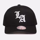 Los Angeles Lakers Gothic Letter Pro Pinch Snapback Cap by Mitchell & Ness - new