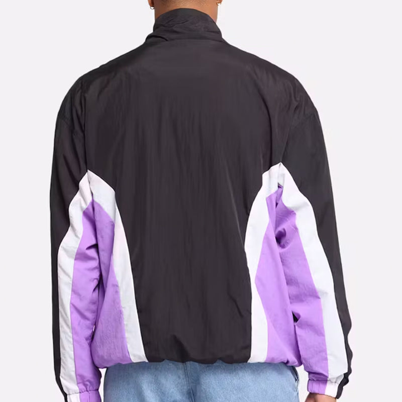 Los Angeles Lakers Nylon Track Jacket Red NBA by Mitchell & Ness
