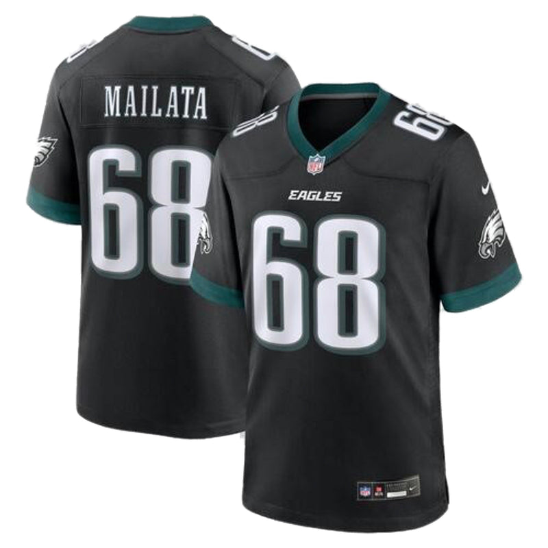 Philadelphia Eagles Official Jordan Mailata Home Game Jersey Black NFL by Nike