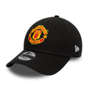 Manchester United Kids Black 9Forty Cap Cloth Strap Adjustable Football (Soccer) By New Era - new