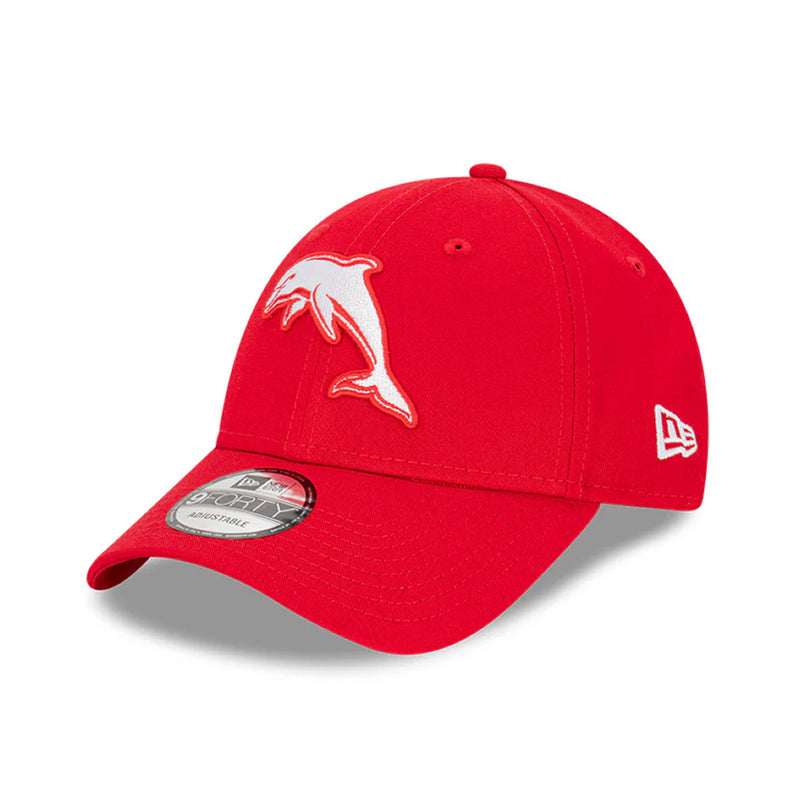 Redcliffe Dolphins Scarlet Official NRL 9FORTY Cap Snapback Adjustable By New Era