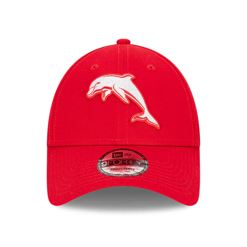 Redcliffe Dolphins Scarlet Official NRL 9FORTY Cap Snapback Adjustable By New Era