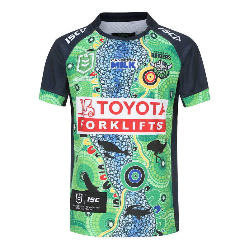 Canberra Raiders Indigenous 2024 Kids Jersey NRL Rugby League By ISC - new