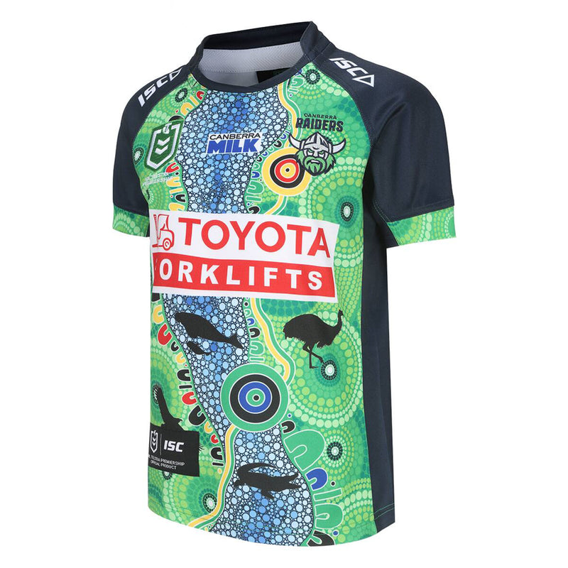 Canberra Raiders Indigenous 2024 Kids Jersey NRL Rugby League By ISC - new