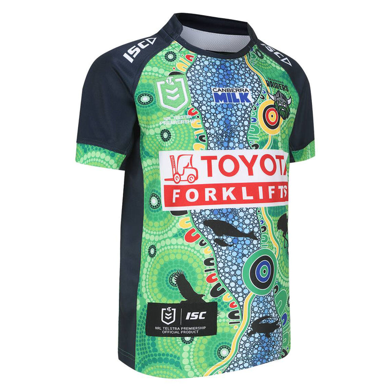 Canberra Raiders Indigenous 2024 Kids Jersey NRL Rugby League By ISC - new