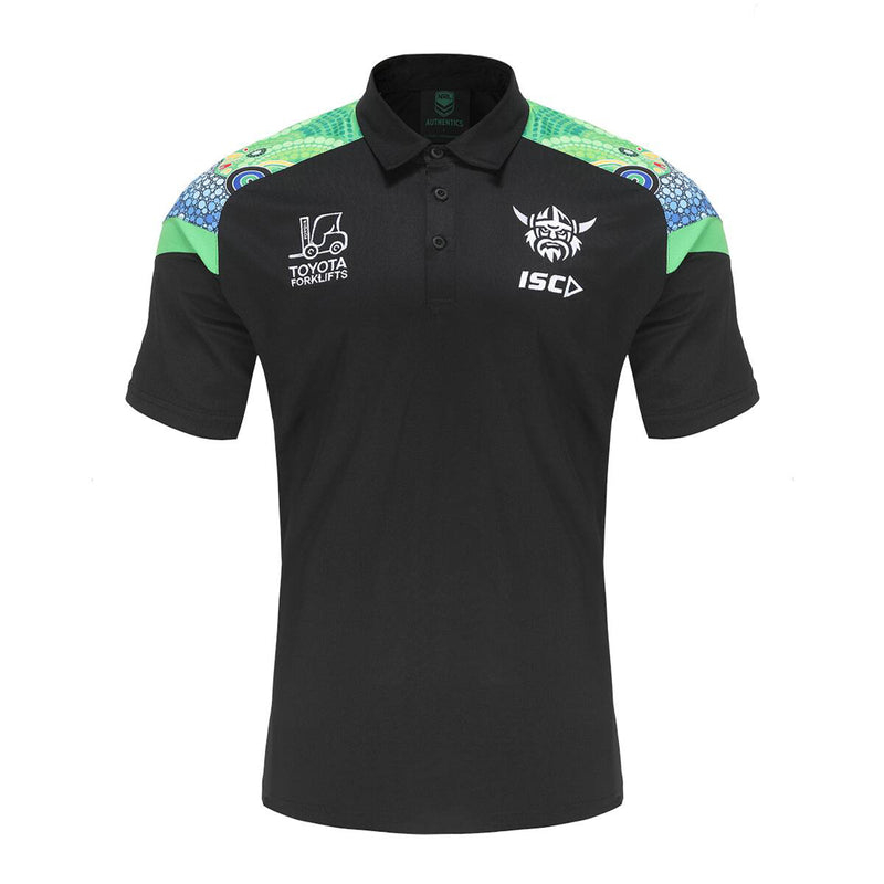 Canberra Raiders Indigenous 2024 Men's Polo Shirt NRL Rugby League By ISC - new