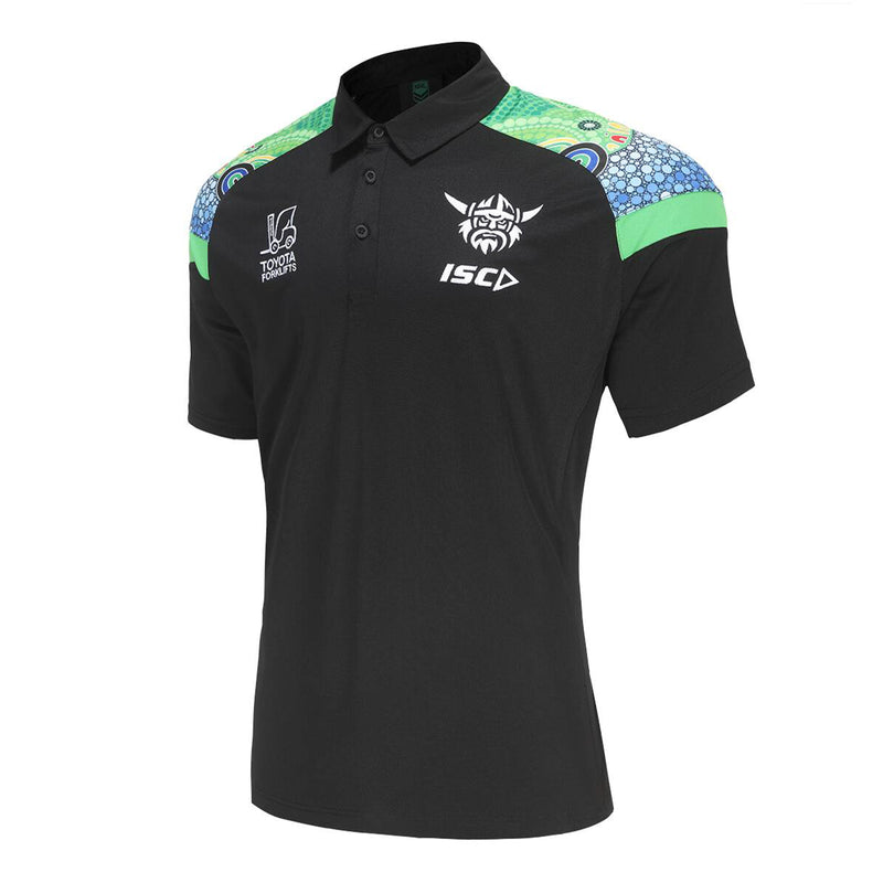 Canberra Raiders Indigenous 2024 Men's Polo Shirt NRL Rugby League By ISC - new