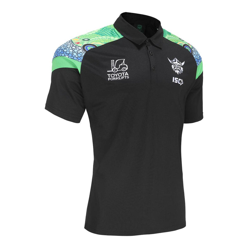 Canberra Raiders Indigenous 2024 Men's Polo Shirt NRL Rugby League By ISC - new