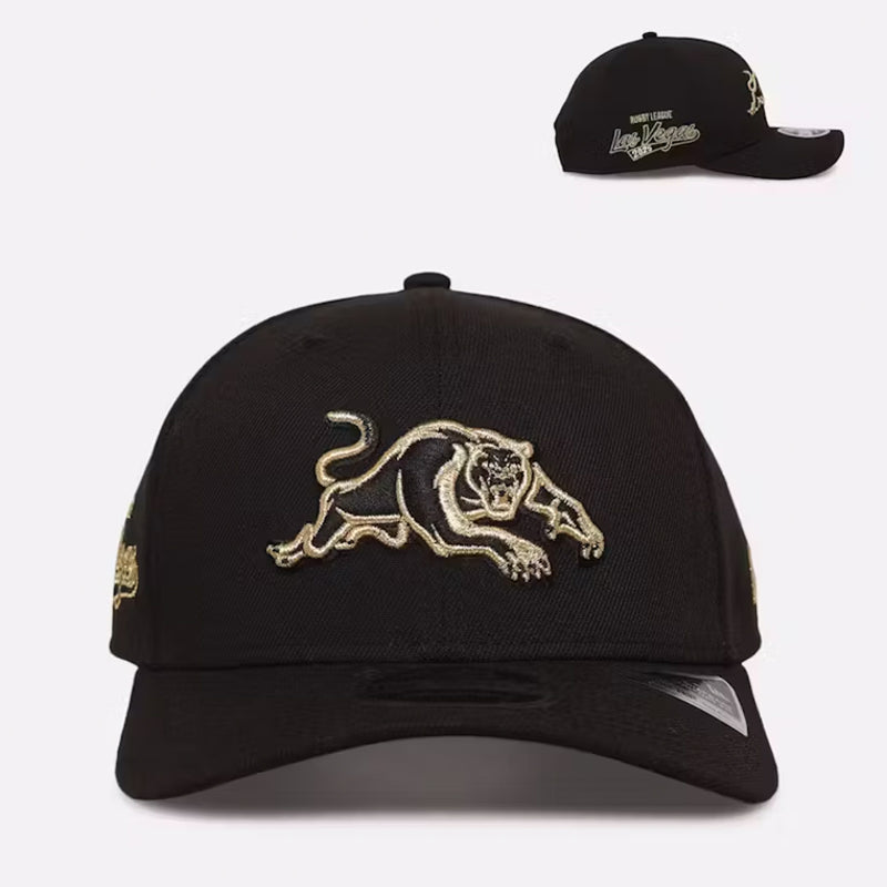 Penrith Panthers Official 2025 NRL Las Vegas Round 9SEVENTY Cap Rugby League Strapback Adjustable By New Era - new