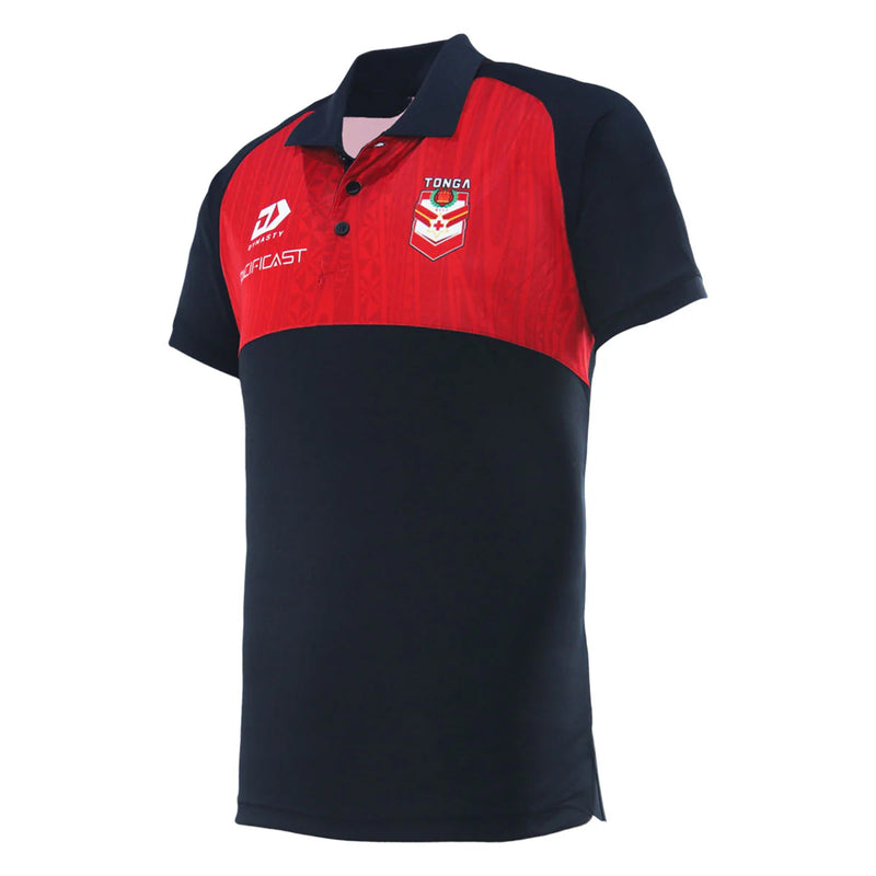 Tonga RL 2025/26 Men's Media Polo Rugby League by Dynasty