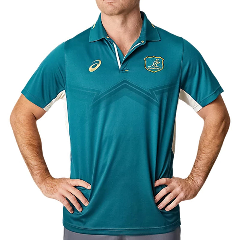 Wallabies Men's Training Polo Shirt Rugby Union by Asics - new