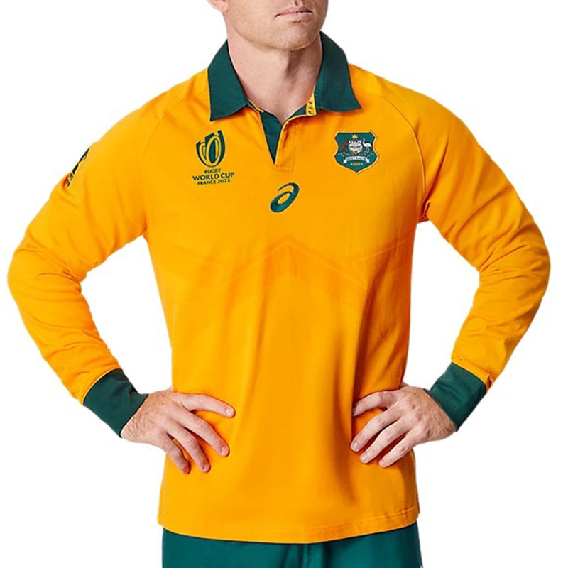 Wallabies Official RWC23 World Cup 2023 Men's Traditional Long Sleeve Jersey Rugby Union by Asics - new