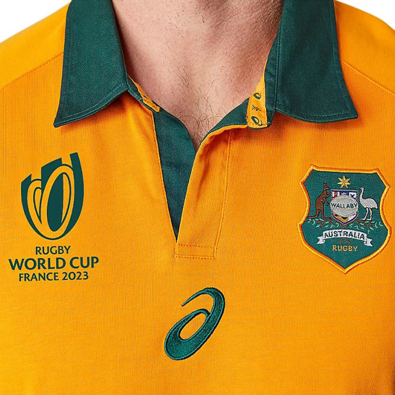 Wallabies Official RWC23 World Cup 2023 Men's Traditional Long Sleeve Jersey Rugby Union by Asics - new