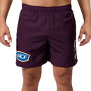 Brisbane Broncos 2025 Men's Home Training Shorts NRL Rugby League by Asics - new