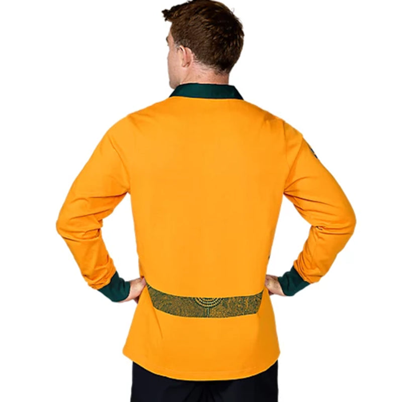 Wallabies Official Mens 2025 Traditional Long Sleeve Jersey Rugby Union by Asics