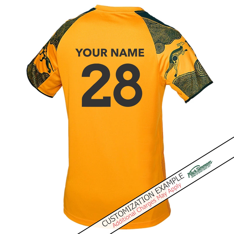 Wallabies 2025 Men's Match Day Warm Up Tee T-Shirt Rugby Union By Asics