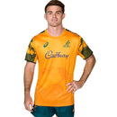 Wallabies 2025 Men's Match Day Warm Up Tee T-Shirt Rugby Union By Asics - new