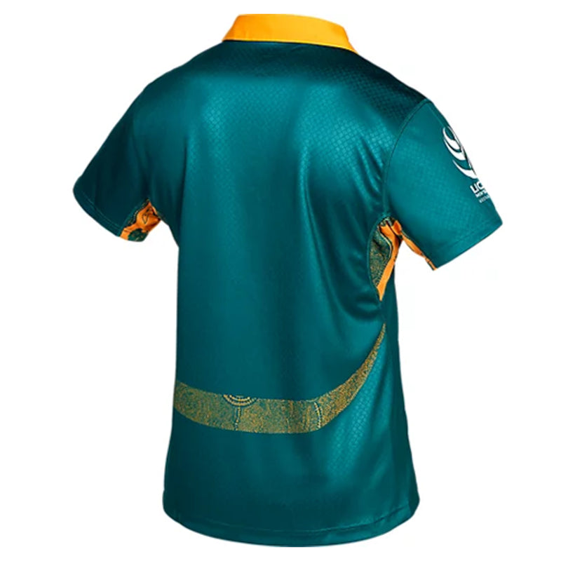 Wallabies 2025 Official Mens Warm Up Jersey Rugby Union by Asics